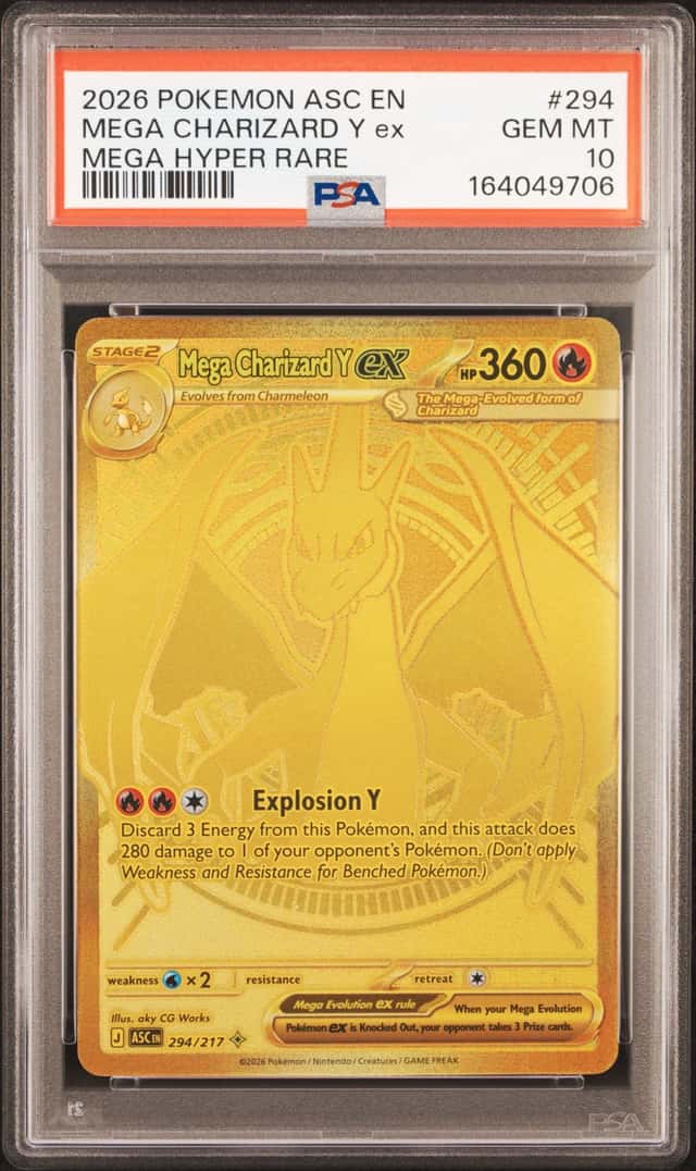 Pokemon Co. Mega Charizard Y EX Me: Ascended Heroes PSA 10 Holo 294/217