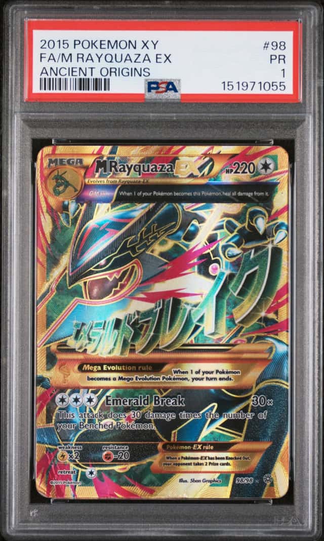 M Rayquaza EX #98 XY Ancient Origins 2015 Pokemon PSA 1