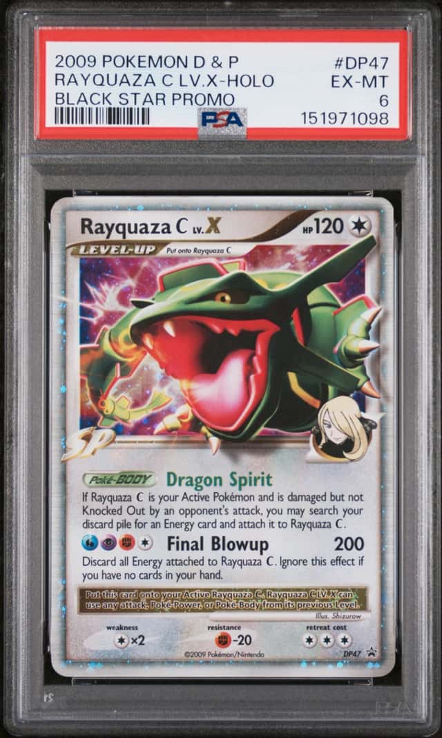 Rayquaza C LV X Holo #DP47 Black Star Promo 2009 Pokemon PSA 6