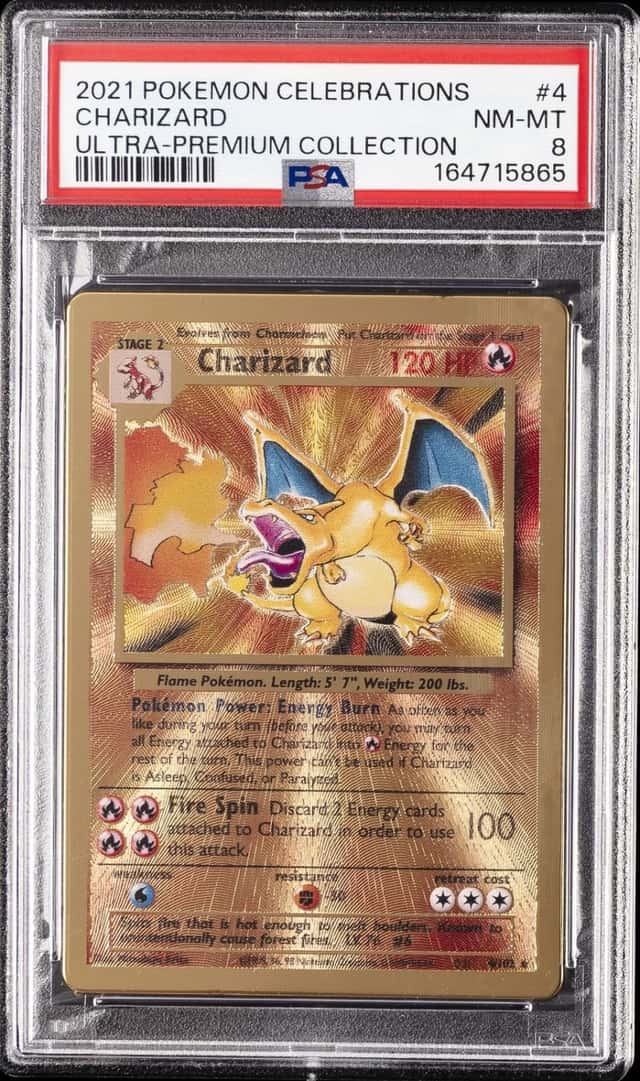 2021 POKEMON CELEBRATIONS ULTRA-PREMIUM COLLECTION #4 CHARIZARD PSA 8