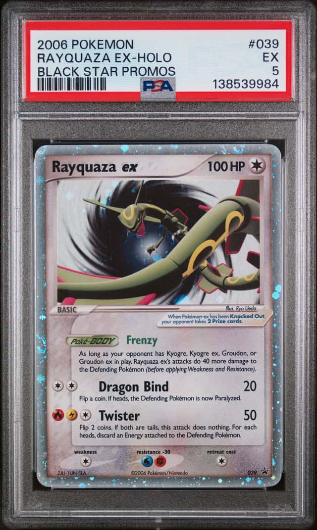 Pokemon TCG Rayquaza ex #039 2006 Black Star Promo Holo PSA 5