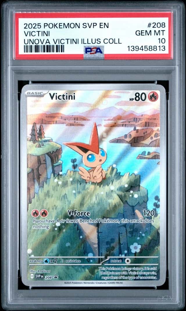 Victini 208 Unova Illustration Collection Sv Black Star Promo Pokemon PSA 10