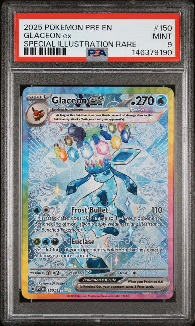 2025 Pokemon Prismatic Glaceon ex Special Illustration Rare #150/131 PSA 9 (90)
