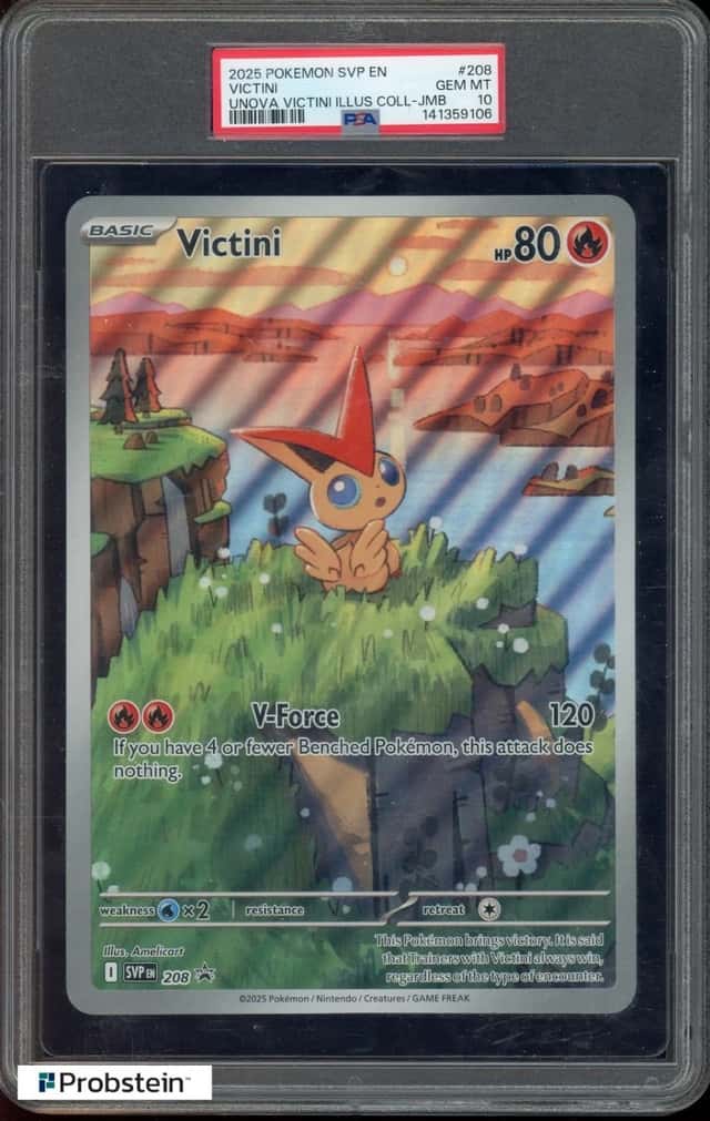 2025 Pokemon SVP EN Unova Victini Illustration #208 Victini PSA 10 GEM MINT