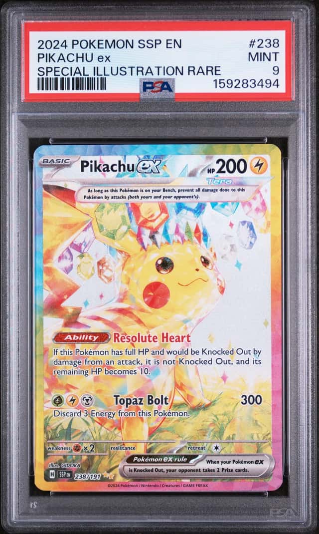 2024 Pokemon Surging Sparks Pikachu Ex #238/191 PSA 9