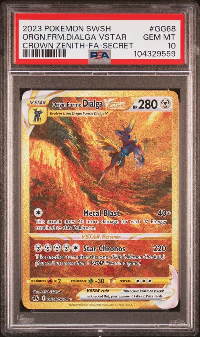 2023 Pokemon SWSH Origin Forme Dialga VSTAR Galarian Gallery #GG68/GG70 PSA 10