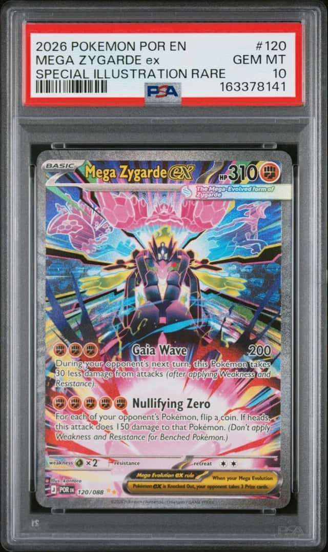 2026 POKEMON POR EN-SPECAL ILLUSTRATION RARE #120 MEGA ZYGARDE EX PSA 10