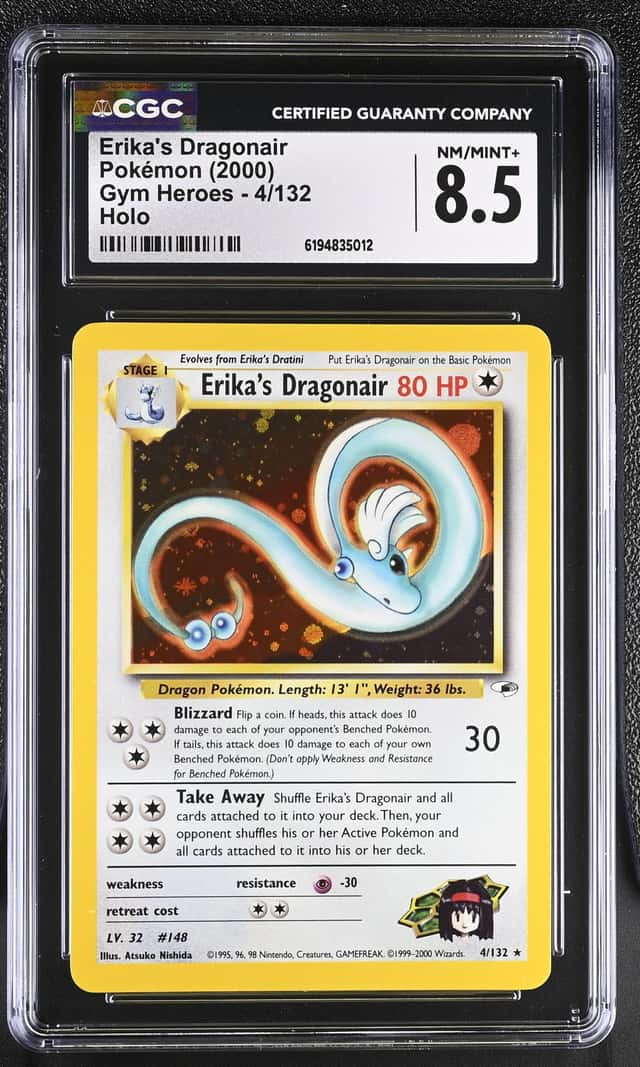 2000 Pokemon Gym Heroes Holo Erika's Dragonair #4 CGC 8.5 NM-MT+