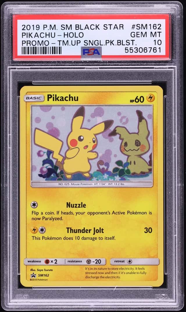 2019 Pokemon Sun & Moon Promo Single Pack Holo Pikachu #SM162 PSA 10 GEM MINT