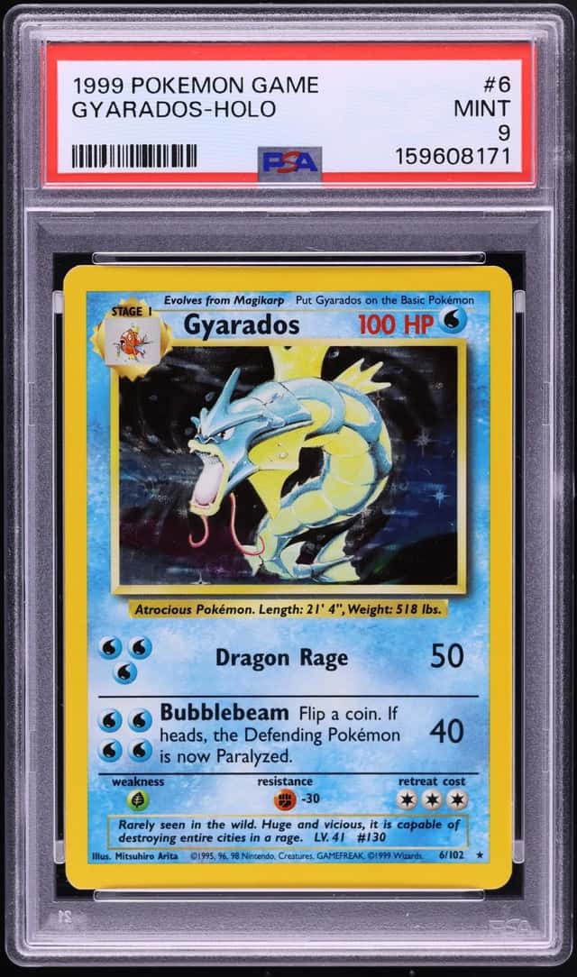 1999 Pokemon Base Set Holo Gyarados #6 PSA 9 MINT
