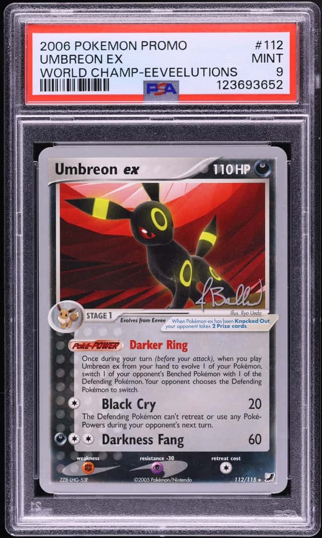 2006 Pokemon World Championships Promo Eeveelutions Umbreon ex #112 PSA 9 MINT