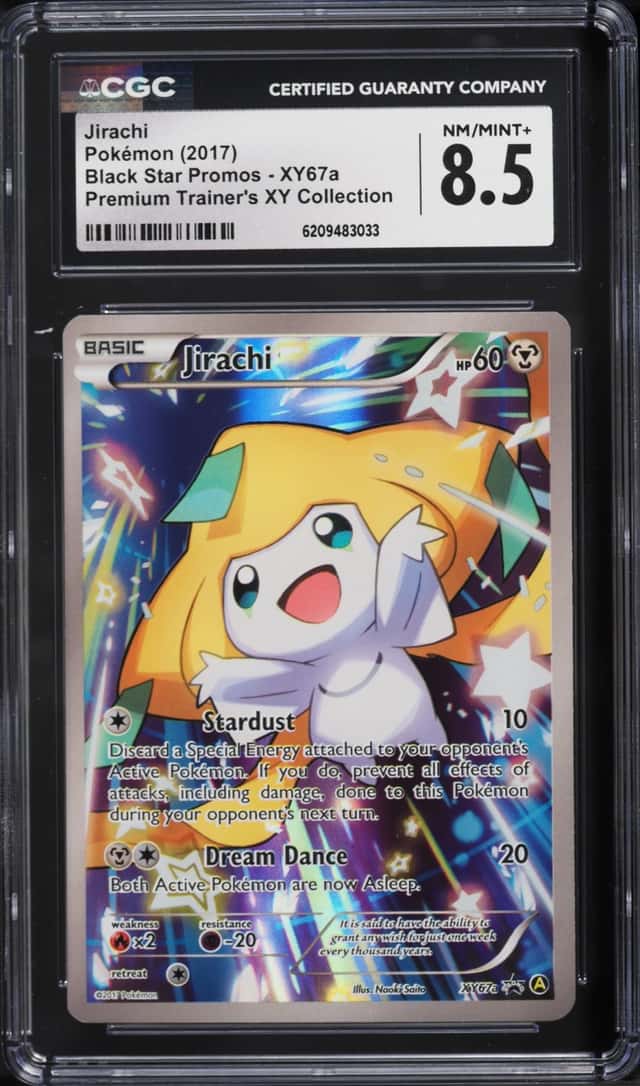 2017 Pokemon XY Promo Premium Trainer's Collection Full Art Jirachi #XY67a CGC 8.5 NM-MT+