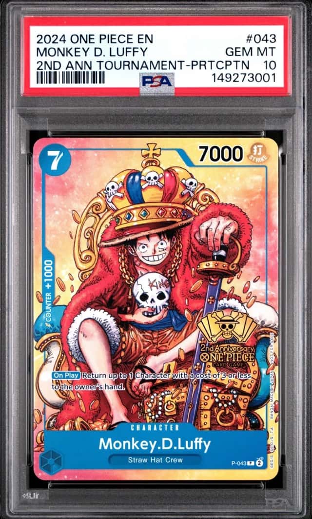 2024 ONE PIECE PROMOS #043 MONKEY D. LUFFY PSA 10