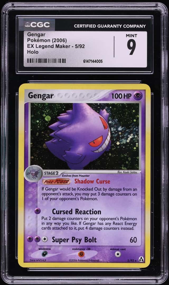 2006 Pokemon EX Legend Maker Holo Gengar #5 CGC 9 MINT