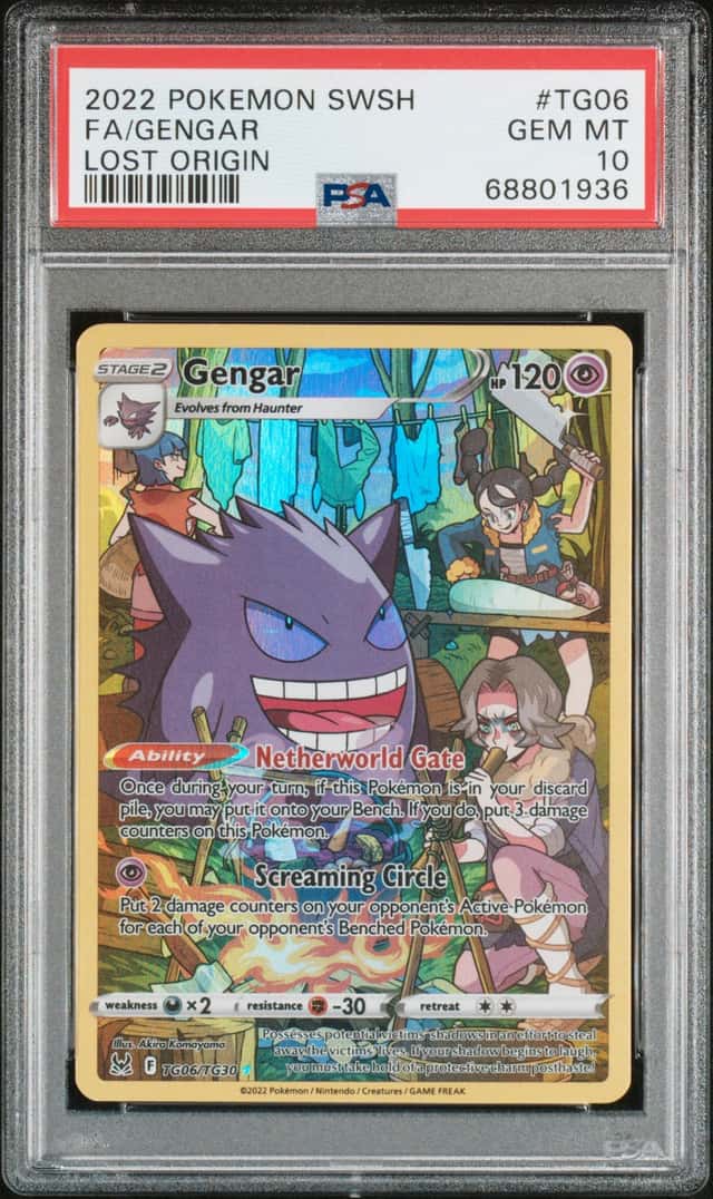 2022 Pokemon Sword & Shield Lost Origin Trainer Gallery CHR Gengar #TG06 PSA 10 GEM MINT