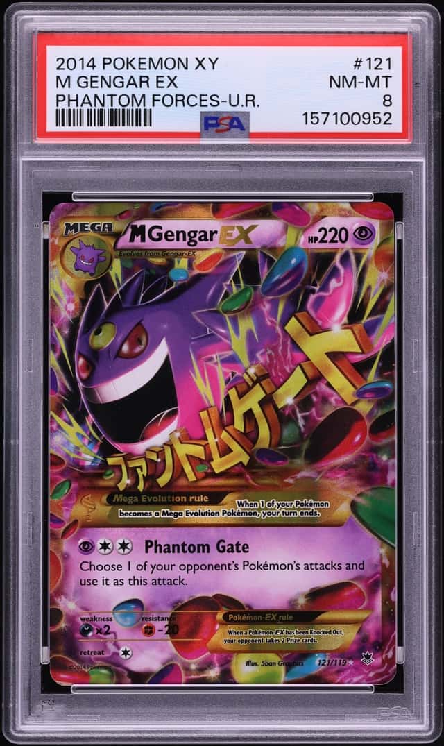 2014 Pokemon XY Phantom Forces Holo M Gengar EX #121 PSA 8 NM-MT