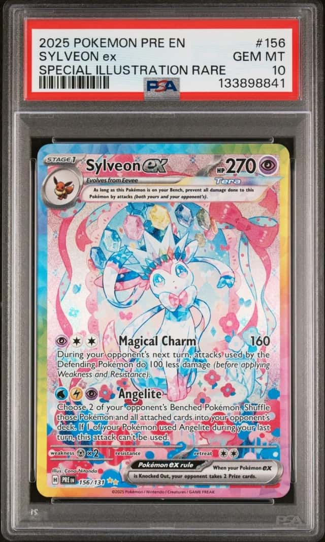 Pokemon Sylveon ex Prismatic Evolutions 156/131 Special Illustration Rare PSA 10