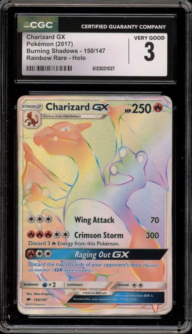 Pokemon Charizard GX Burning Shadows Secret Rare #150 CGC 3