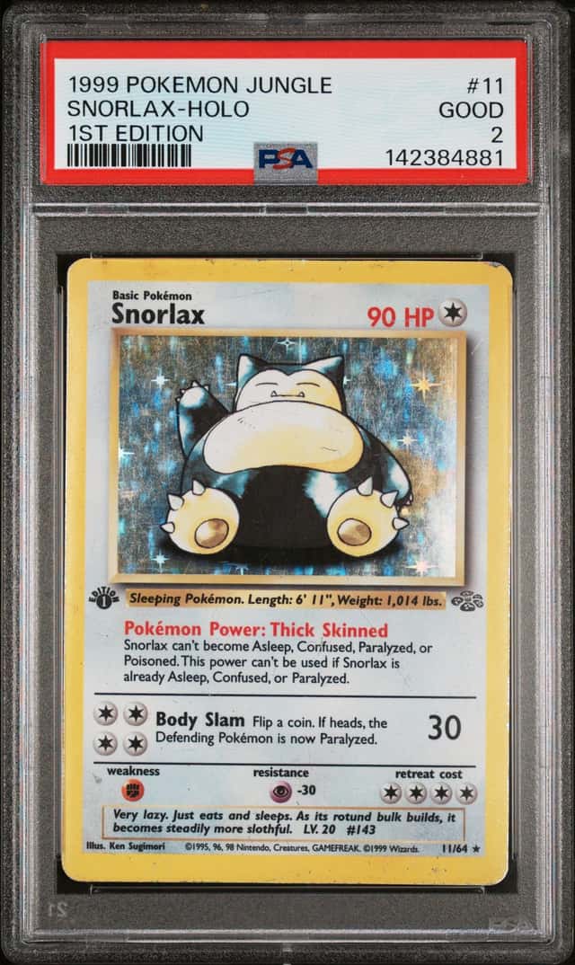 1999 Pokemon Jungle 11 Snorlax Holo 1st Edition PSA 2 142384881