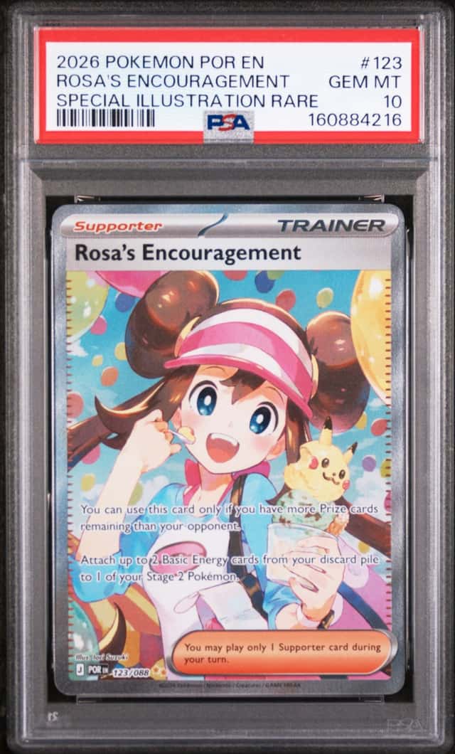 2026 POKEMON PERFECT ORDER SPECIAL ILLUSTRATION RARE ROSA'S ENCOURAGEMENT PSA 10