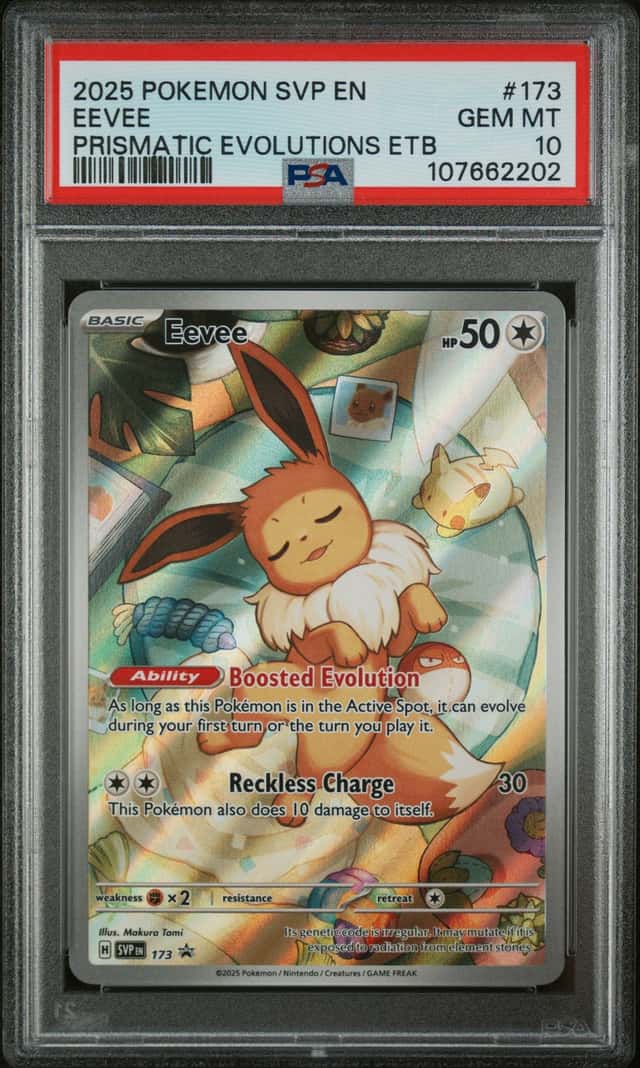 107662202 2025 2023 Pokemon SV Prismatic Evolution ETB Promo #173 PSA 10