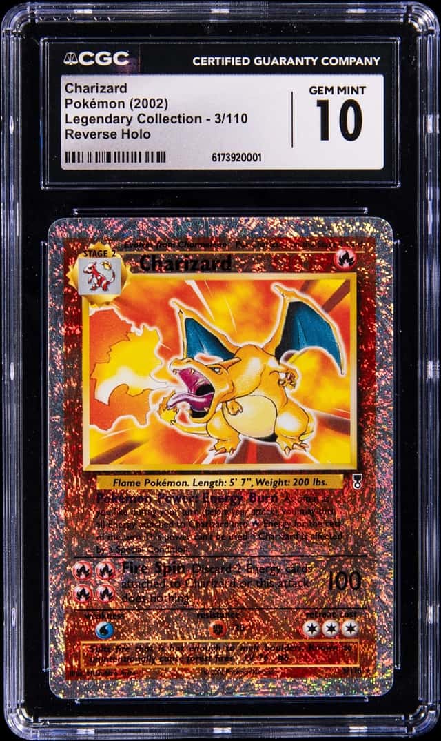 2002 Pokemon Legendary Collection Reverse Holo #3 Charizard - CGC GEM MINT 10