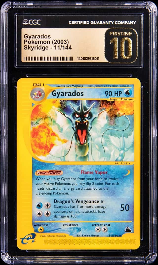 2003 Pokemon Skyridge #11 Gyarados - CGC PRISTINE 10 - Pop 5