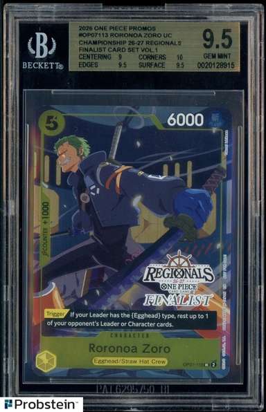 Roronoa Zoro UC/(Championship 26-27 Regional Finalist Card Set Vol.1)