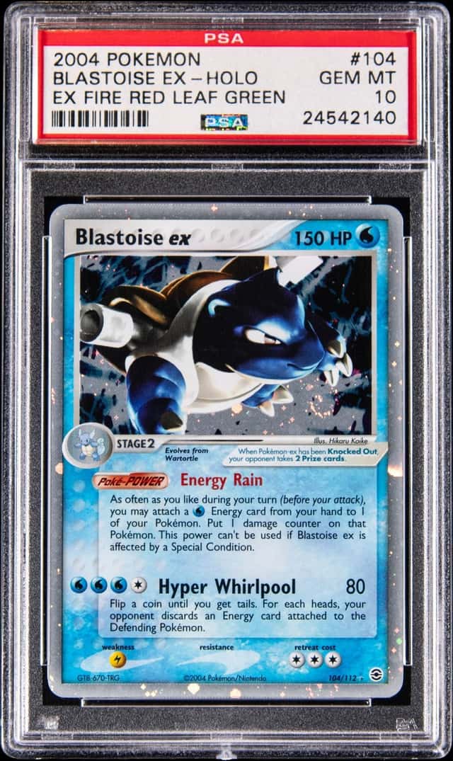 2004 Pokemon EX FireRed & LeafGreen Holo #104 Blastoise ex - PSA GEM MT 10