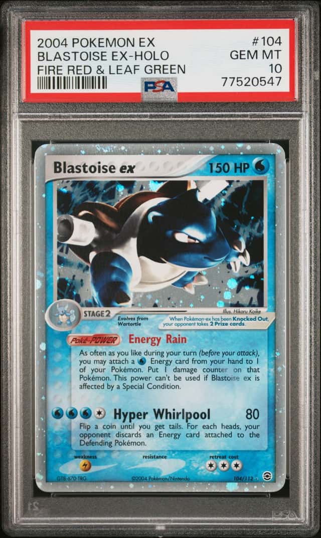 2004 Pokemon EX FireRed & LeafGreen Holo #104 Blastoise ex - PSA GEM MT 10