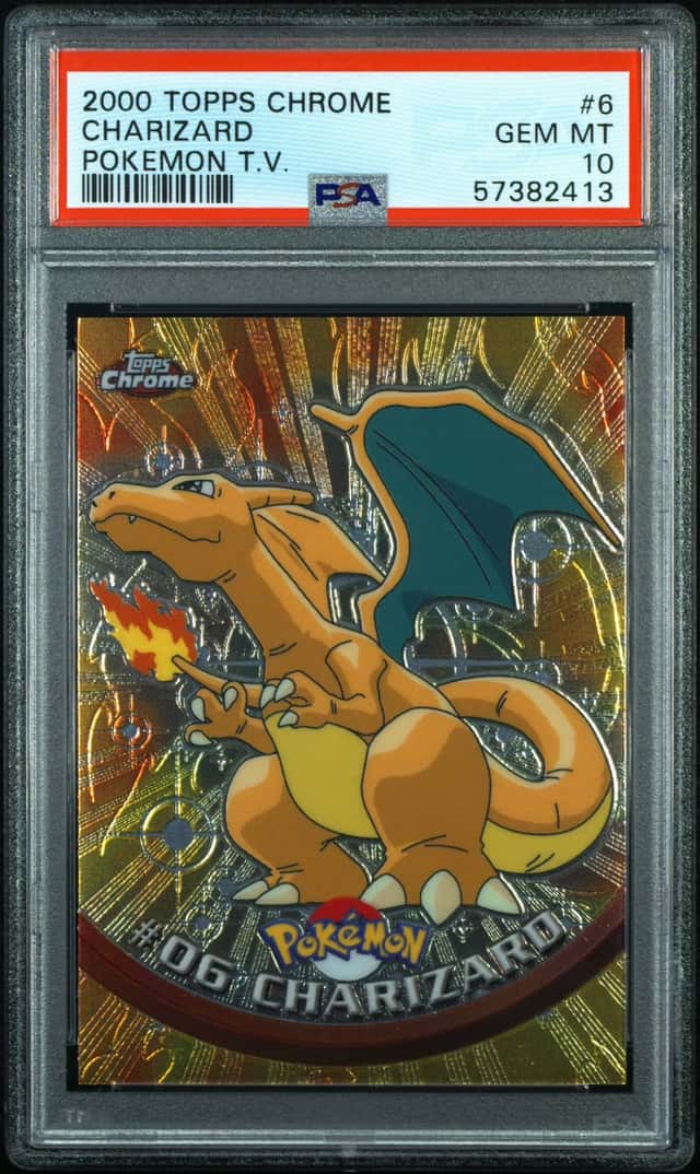 2000 Topps Chrome Pokemon TV #6 Charizard - PSA GEM MT 10