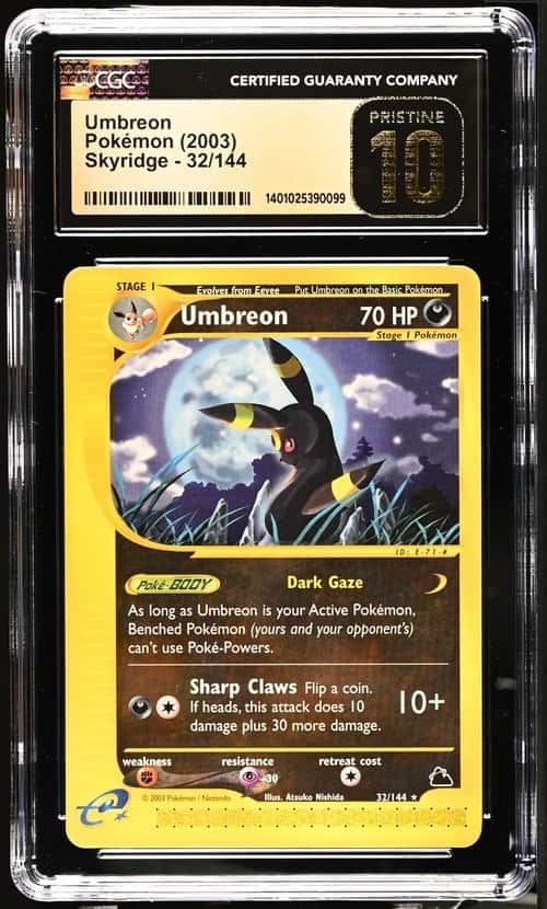 2003 Pokemon Skyridge #32 Umbreon - CGC PRISTINE 10 - Pop 4