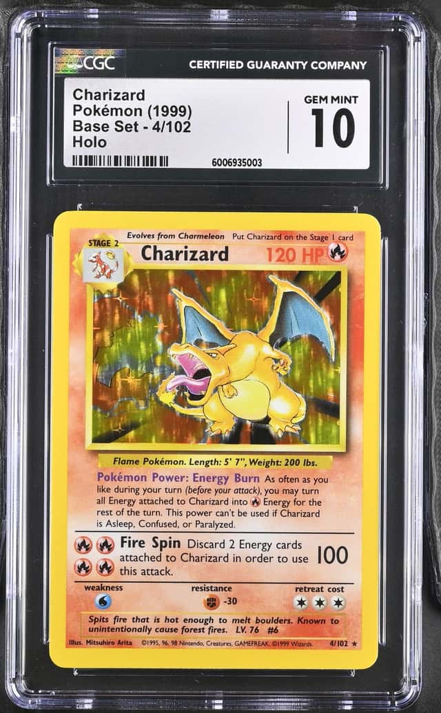 1999 Pokemon Base Set Holo #4 Charizard - CGC GEM MINT 10