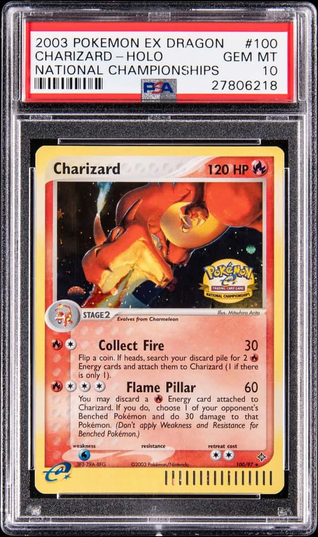 2003 Pokemon EX Dragon National Championships Holo #100 Charizard - PSA GEM MT 10
