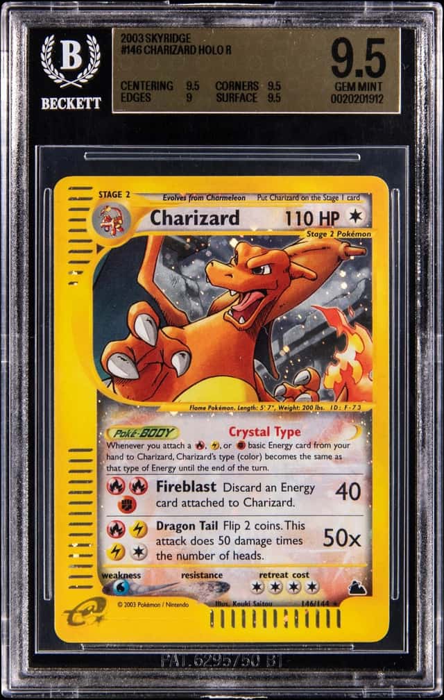 2003 Pokemon Skyridge Holo #146 Crystal Charizard - BGS GEM MINT 9.5
