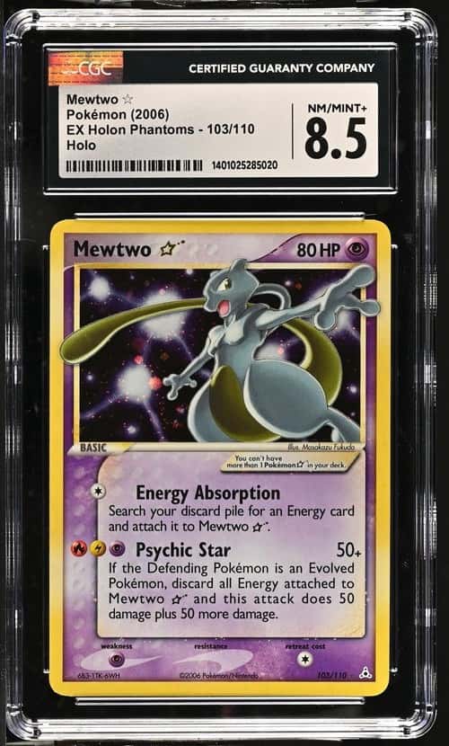 2006 Pokemon EX Holon Phantoms Gold Star Holo #103 Mewtwo - CGC NM-MT+ 8.5