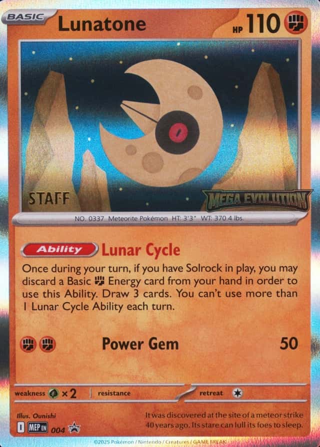 Prerelease · Evolution Mega Staff