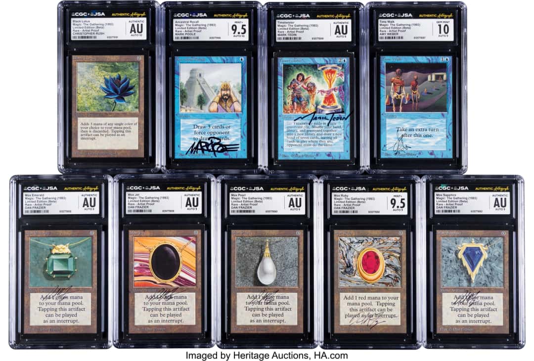 Magic: The Gathering Artist Proof Limited Edition (Beta) Set of
285 CGC Graded Trading Card Game (Wizards of the Coast, 1993)
Signed and Sketched by Artists.