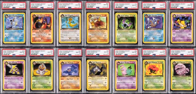 2000 Pokemon Team Rocket 1st Edition Non-Holo PSA GEM MT 10 Collection (65 Cards) - Featuring Dark Charizard, Dark Blastoise, Dark Dragonite
