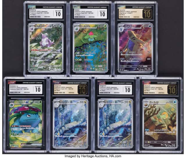 Pokémon Japanese Variety Sets Group of 7 CGC Graded...