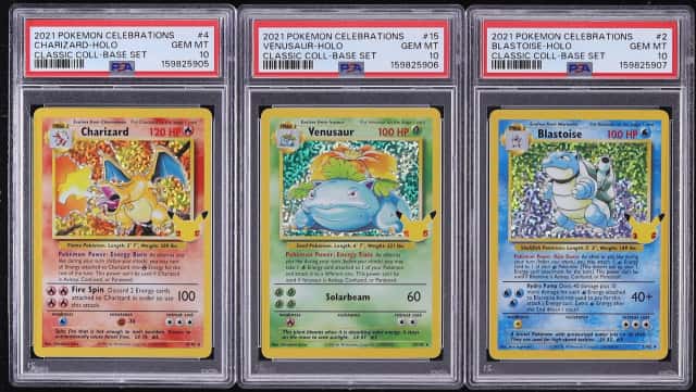 Lot(3) 2026 Pokemon SWSH Celebrations Classic Holo Charizard Venusaur Blastoise PSA 10 GEM ALL