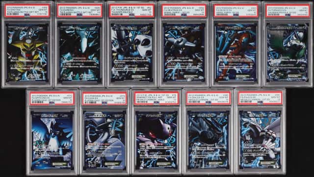 Lot (11) Pokemon Japanese BW Full Art Legends & 1st Edition Full Art Legends PSA 10 GEM ALL