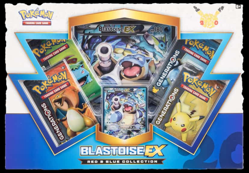 Generations Blastoise Red & Blue Collection collection box