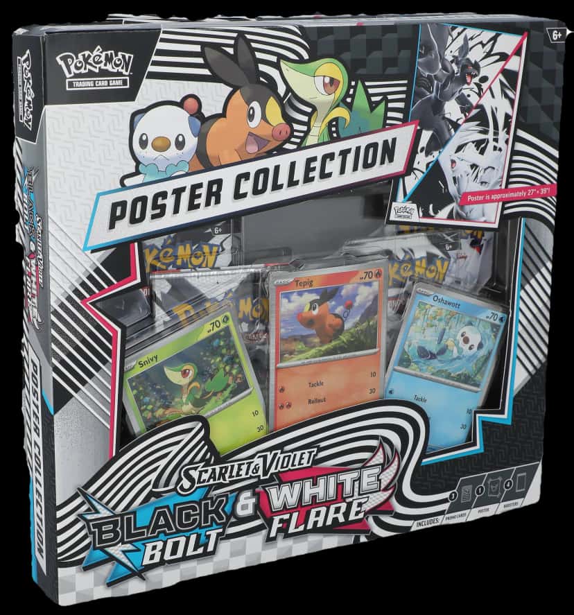 Black Bolt & White Flare Poster Collection collection box