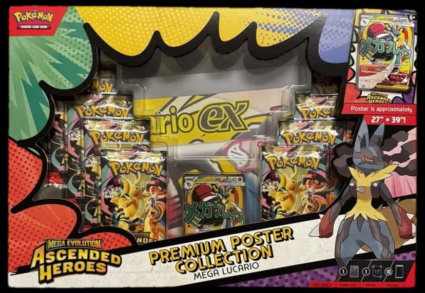 Ascended Heroes Mega Lucario Premium Poster Collection collection box