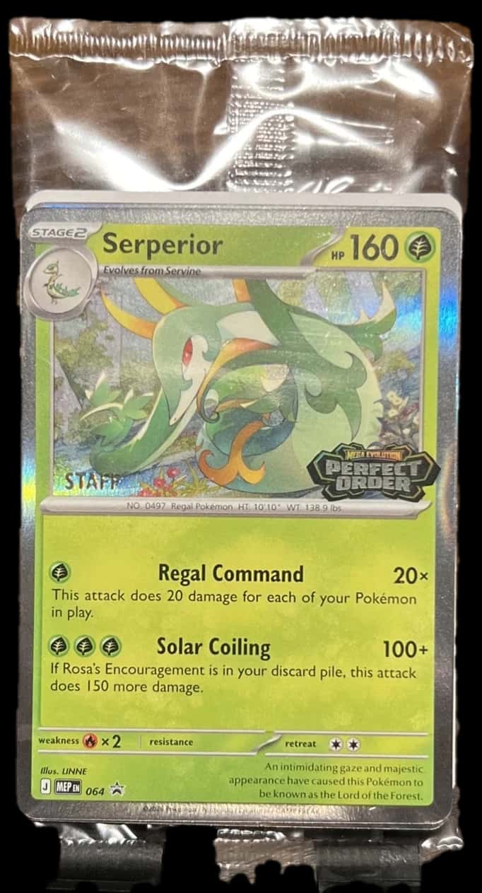 Perfect Order Serperior Staff Promo sealed promo card