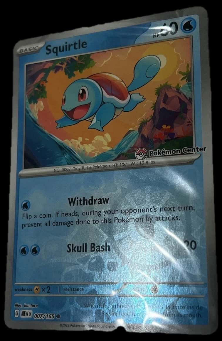 151 Squirtle Promo Card 007/165 sealed promo card [pokemon_center]