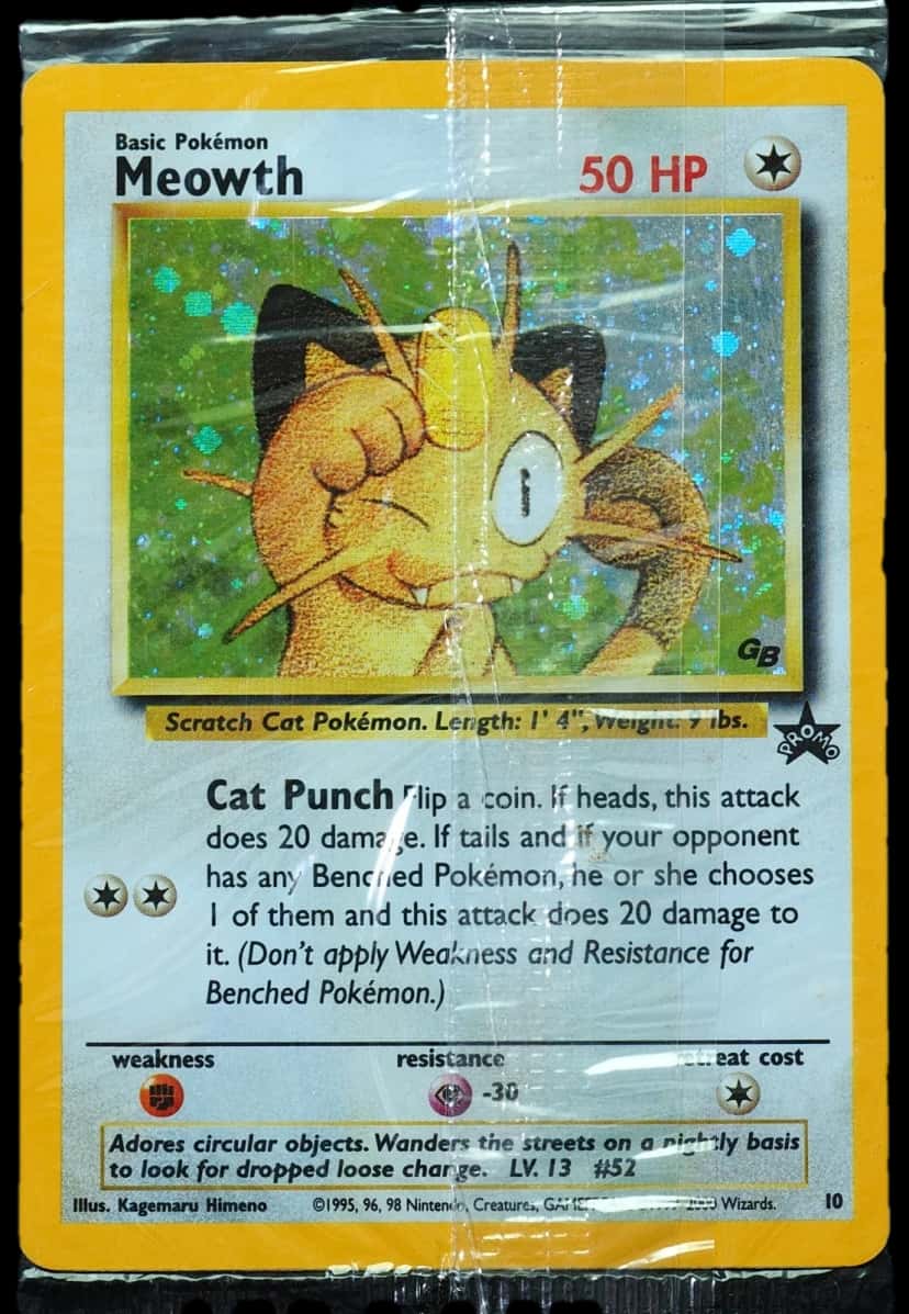 Wizards Black Star Promos Meowth 10 sealed promo card