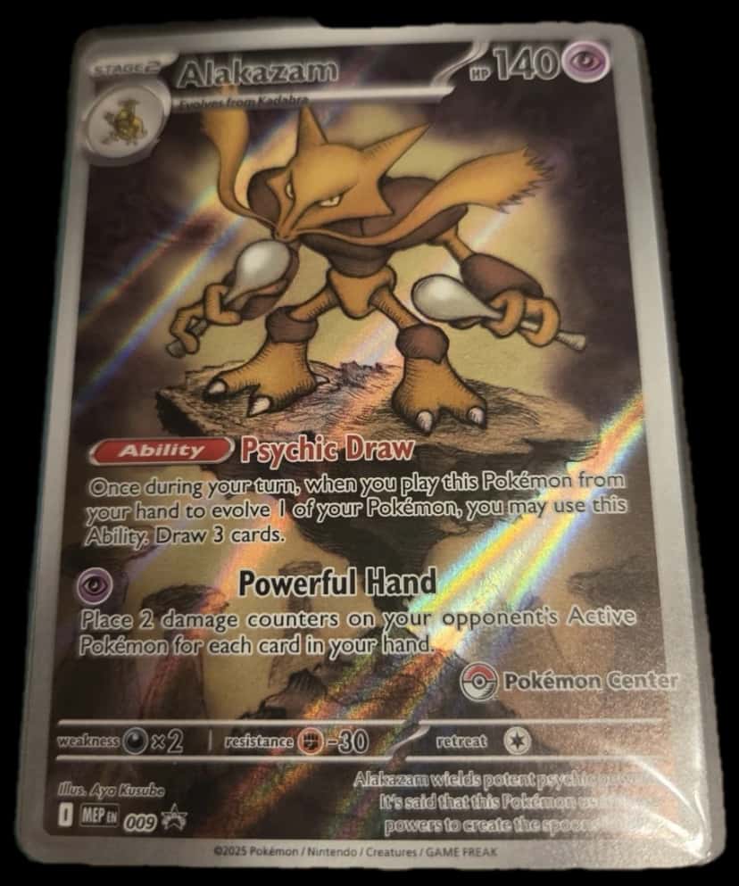Mega Evolution Alakazam 009 Promo sealed promo card [pokemon_center]