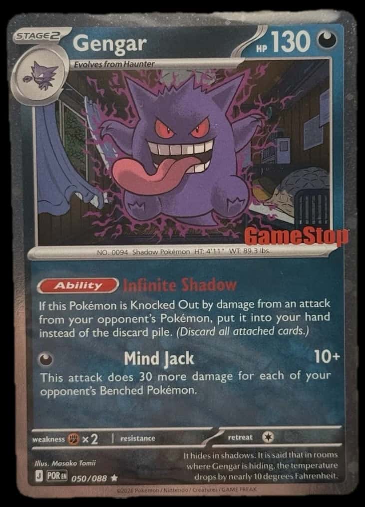 Temporal Forces Gengar Gamestop Promo 050/088 sealed promo card [gamestop]